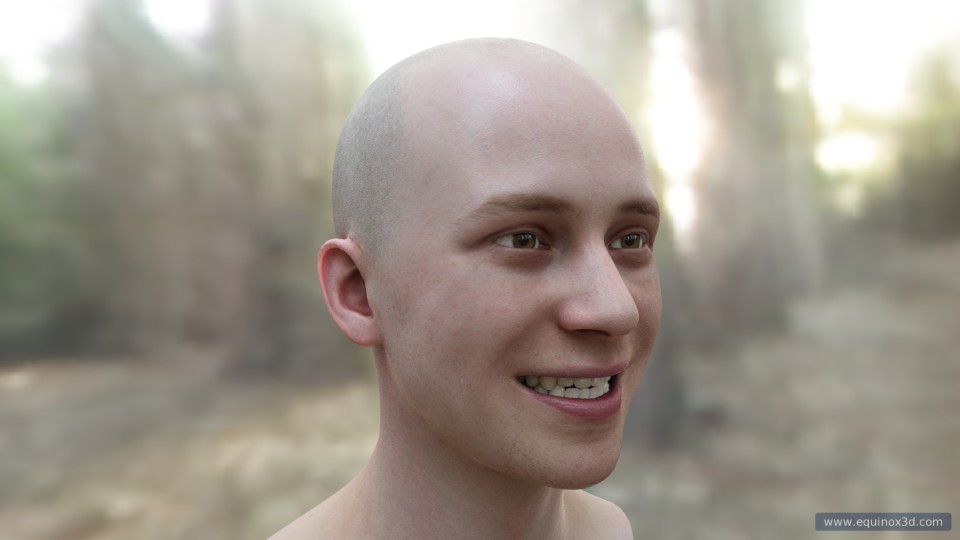 EQUINOX-3D 3D CAD rendering photorealism, CGI human, photorealistic human face, facial expressions, happy, sad, blendshape animation.