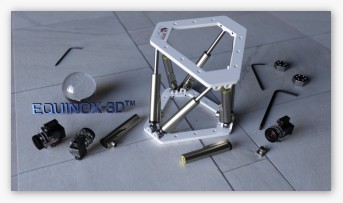 EQUINOX-3D Functional hexapod with mechanical simulation, based on LinMot linear actuators.