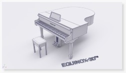 EQUINOX-3D Baby grand piano with HDR environment lighting 3D CAD rendering photorealism