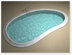 EQUINOX-3D Caustics in a swimming pool 3D CAD rendering photorealism