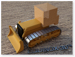 Animatable Clone along shape Offset. Bulldozer track chains - Orient along - ON..